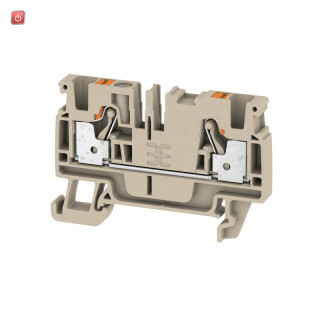 WEIDMÜLLER / 2051180000 / A2C 4 / Durchgangs-Reihenklemme, PUSH IN, dunkelbeige, 4 mm², 32 A, 800 V, / EAN 4050118411607
