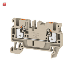 WEIDMÜLLER / 1521850000 / A2C 2.5 / Durchgangs-Reihenklemme, PUSH IN, dunkelbeige, 2.5 mm², 24 A, 800 V, / EAN 4050118328080
