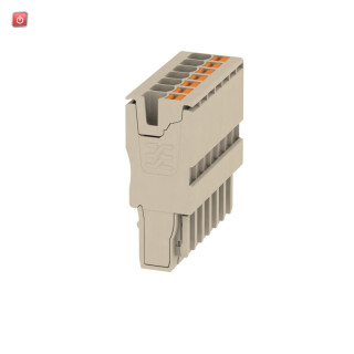 WEIDMÜLLER / 1513700000 / APG 2.5/7 / Stecker (Klemmen), PUSH IN, dunkelbeige, 2.5 mm², 24 A, 800 V, Anzahl / EAN 4050118321296