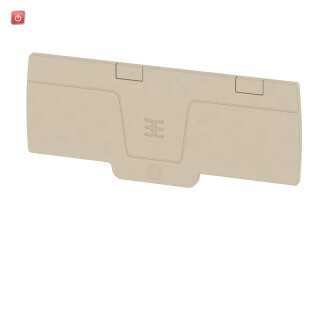 WEIDMÜLLER / 1990140000 / AEP AP13 / Abschlussplatte (Klemmen), dunkelbeige, Höhe: 94.7 mm, Breite: 2.4 mm, / EAN 4050118375152