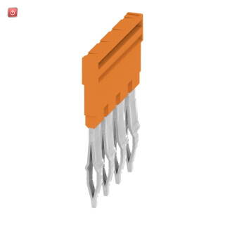 WEIDMÜLLER / 1527970000 / ZQV 4N/4 / Querverbinder (Klemmen), gesteckt, orange, 32 A, Polzahl: 4, Raster in / EAN 4050118332889