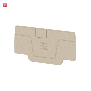 WEIDMÜLLER / 1514400000 / AEP 2C 2.5 / Abschlussplatte (Klemmen), dunkelbeige, Höhe: 52.75 mm, Breite: 2.1 / EAN 4050118436112