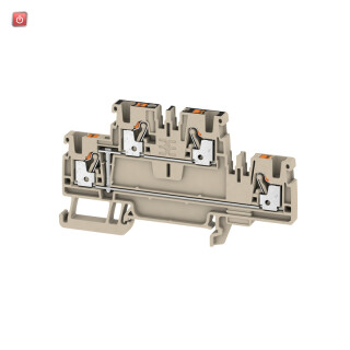 WEIDMÜLLER / 1547650000 / A2T 2.5 VL / Mehrstock-Reihenklemme, PUSH IN, dunkelbeige, 2.5 mm², 800 V, 800 V, / EAN 4050118462876