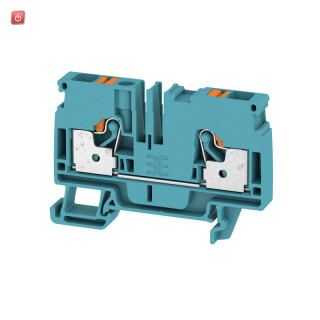 WEIDMÜLLER / 1991790000 / A2C 6 BL / Durchgangs-Reihenklemme, PUSH IN, blau, 6 mm², 41 A, 800 V, Anzahl / EAN 4050118376494