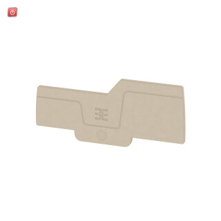 WEIDMÜLLER / 1993580000 / AEP IO21 / Abschlussplatte (Klemmen), dunkelbeige, Höhe: 78 mm, Breite: 2.1 mm, / EAN 4050118378535