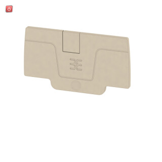 WEIDMÜLLER / 2051680000 / AEP 2C 4 / Abschlussplatte (Klemmen), dunkelbeige, Höhe: 58 mm, Breite: 2.1 mm, / EAN 4050118411782