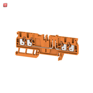 WEIDMÜLLER / 1989880000 / ADT 2.5 4C OR / Trenn- und Messtrenn-Reihenklemme, PUSH IN, orange, 2.5 mm², 20 A, 500 / EAN 4050118374377