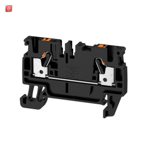 WEIDMÜLLER / 1521980000 / A2C 2.5 BK / Durchgangs-Reihenklemme, PUSH IN, schwarz, 2.5 mm², 24 A, 800 V, / EAN 4050118328288