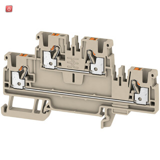 WEIDMÜLLER / 1547610000 / A2T 2.5 / Mehrstock-Reihenklemme, PUSH IN, dunkelbeige, 2.5 mm², 800 V, 800 V, / EAN 4050118462838