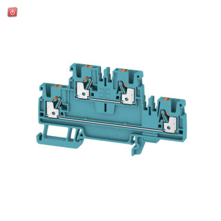WEIDMÜLLER / 1547620000 / A2T 2.5 BL / Mehrstock-Reihenklemme, PUSH IN, blau, 2.5 mm², 800 V, 800 V, Anzahl / EAN 4050118462845