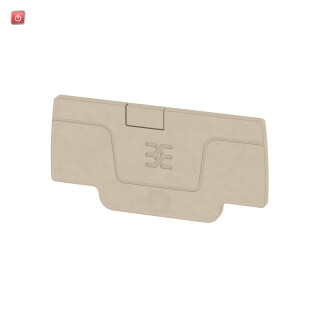 WEIDMÜLLER / 1552600000 / AEP 2C 1.5 / Abschlussplatte (Klemmen), dunkelbeige, Höhe: 52.76 mm, Breite: 2.1 / EAN 4050118359602