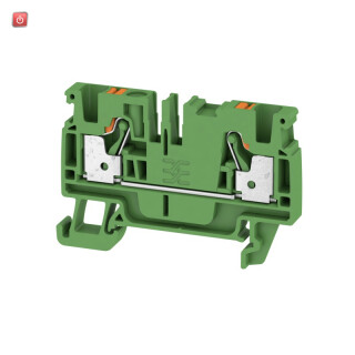 WEIDMÜLLER / 2051260000 / A2C 4 GN / Durchgangs-Reihenklemme, PUSH IN, grün, 4 mm², 32 A, 800 V, Anzahl / EAN 4050118411539