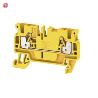 WEIDMÜLLER / 1521940000 / A2C 2.5 YL / Durchgangs-Reihenklemme, PUSH IN, gelb, 2.5 mm², 24 A, 800 V, Anzahl / EAN 4050118328233