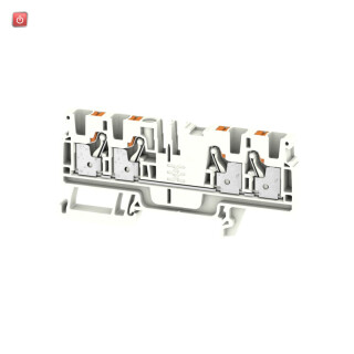 WEIDMÜLLER / 2051610000 / A4C 4 WT / Durchgangs-Reihenklemme, PUSH IN, weiß, 4 mm², 32 A, 800 V, Anzahl / EAN 4050118411775