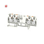 WEIDMÜLLER / 2051610000 / A4C 4 WT / Durchgangs-Reihenklemme, PUSH IN, weiß, 4 mm², 32 A, 800 V, Anzahl / EAN 4050118411775