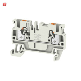 WEIDMÜLLER / 2003110000 / A2C 2.5 LTGY / Durchgangs-Reihenklemme, PUSH IN, lichtgrau, 2.5 mm², 24 A, 800 V, / EAN 4050118462807