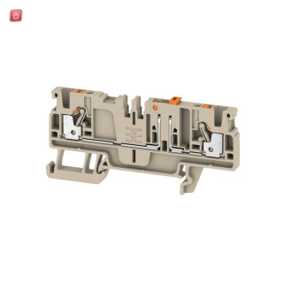 WEIDMÜLLER / 1989800000 / ADT 2.5 2C / Trenn- und Messtrenn-Reihenklemme, PUSH IN, dunkelbeige, 2.5 mm², 20 / EAN 4050118374322