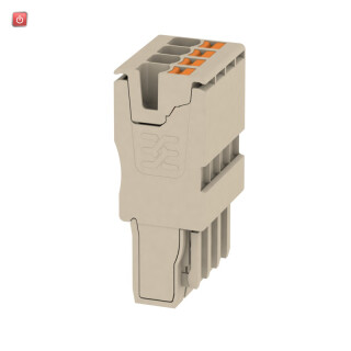 WEIDMÜLLER / 1513670000 / APG 2.5/4 / Stecker (Klemmen), PUSH IN, dunkelbeige, 2.5 mm², 24 A, 800 V, Anzahl / EAN 4050118321524