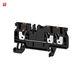 WEIDMÜLLER / 1521920000 / A3C 2.5 BK / Durchgangs-Reihenklemme, PUSH IN, schwarz, 2.5 mm², 24 A, 800 V, / EAN 4050118328097