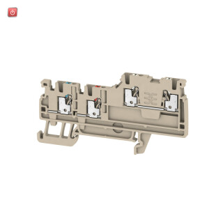 WEIDMÜLLER / 1992260000 / AIO21 1.5 SI / Initiator-, Aktor-Reihenklemme, PUSH IN, dunkelbeige, 1.5 mm², 13.5 A, / EAN 4050118377446