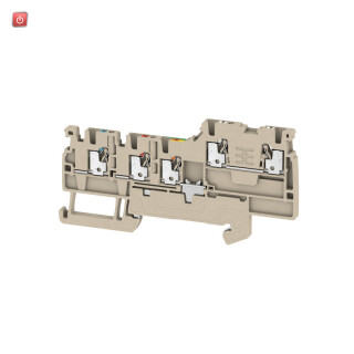 WEIDMÜLLER / 1992230000 / AIO22 1.5 SI-PE / Initiator-, Aktor-Reihenklemme, PUSH IN, dunkelbeige, 1.5 mm², 13.5 A, / EAN 4050118377439