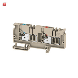 WEIDMÜLLER / 1988260000 / AAP13 6 LO-LO / Einspeiseklemme, PUSH IN, dunkelbeige, 6 mm², 41 A, 250 V, Anzahl / EAN 4050118372892