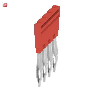 WEIDMÜLLER / 2460800000 / ZQV 4N/4 RD / Querverbinder (Klemmen), gesteckt, rot, 32 A, Polzahl: 4, Raster in / EAN 4050118476224