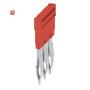 WEIDMÜLLER / 2460810000 / ZQV 4N/3 RD / Querverbinder (Klemmen), gesteckt, rot, 32 A, Polzahl: 3, Raster in / EAN 4050118476231