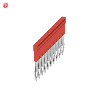 WEIDMÜLLER / 2460740000 / ZQV 4N/10 RD / Querverbinder (Klemmen), gesteckt, rot, 32 A, Polzahl: 10, Raster in / EAN 4050118476163