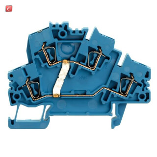 WEIDMÜLLER / 1791040000 / ZDK 2.5-2V BL / Mehrstock-Reihenklemme, Zugfederanschluss, blau, 2.5 mm², 800 V, 800 / EAN 4032248331192