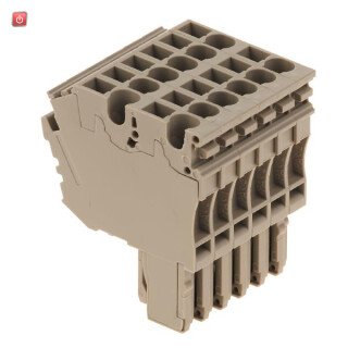 WEIDMÜLLER / 1815780000 / ZP 2.5/2AN/QV/6 / Stecker (Klemmen), Steckanschluss, dunkelbeige, 2.5 mm², 24 A, 500 V, / EAN 4032248370412