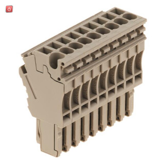 WEIDMÜLLER / 1815270000 / ZP 2.5/1AN/QV/9 / Stecker (Klemmen), Steckanschluss, dunkelbeige, 2.5 mm², 24 A, 500 V, / EAN 4032248342556