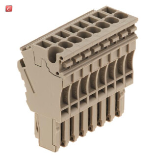 WEIDMÜLLER / 1815260000 / ZP 2.5/1AN/QV/8 / Stecker (Klemmen), Steckanschluss, dunkelbeige, 2.5 mm², 24 A, 500 V, / EAN 4032248342549