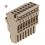 WEIDMÜLLER / 1815260000 / ZP 2.5/1AN/QV/8 / Stecker (Klemmen), Steckanschluss, dunkelbeige, 2.5 mm², 24 A, 500 V, / EAN 4032248342549