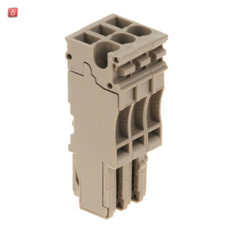 WEIDMÜLLER / 1815450000 / ZP 2.5/1AN/3 / Stecker (Klemmen), Steckanschluss, dunkelbeige, 2.5 mm², 24 A, 500 V, / EAN 4032248370269