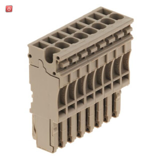 WEIDMÜLLER / 1815540000 / ZP 2.5/1AN/8 / Stecker (Klemmen), Steckanschluss, dunkelbeige, 2.5 mm², 24 A, 500 V, / EAN 4032248342600