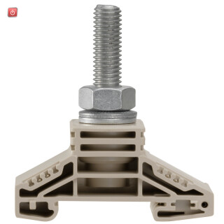 WEIDMÜLLER / 1780870000 / WF 10 / Bolzenklemme, Bolzenanschluss, dunkelbeige, 120 mm², 269 A, 1000 V, / EAN 4032248219353