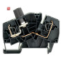 WEIDMÜLLER / 1826200000 / ZSI 2.5-2/2X2AN/G25 / Sicherungs-Reihenklemme, Zugfederanschluss, schwarz, 2.5 mm², 10 A, / EAN 4032248374151