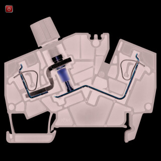 WEIDMÜLLER / 1826050000 / ZSI 2.5-2/2X2AN/G20 / Sicherungs-Reihenklemme, Zugfederanschluss, schwarz, 2.5 mm², 10 A, / EAN 4032248374168