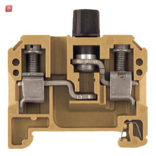 WEIDMÜLLER / 0501500000 / SAKS 1/35/G25 DB / Sicherungs-Reihenklemme, Schraubanschluss, dunkelbeige, 10 mm², 10 A, / EAN 4008190200367