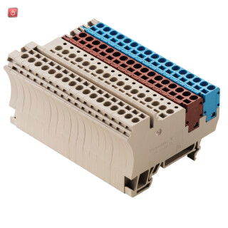 WEIDMÜLLER / 1692640000 / ZIA 1.5/3L-1S/16/KB / Initiator-, Aktor-Reihenklemme, Zugfederanschluss, dunkelbeige, 1.5 / EAN 4008190870355
