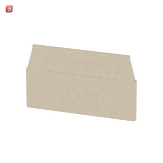 WEIDMÜLLER / 1074600000 / WAP WTR2.5/ZZ / Abschlussplatte (Klemmen), dunkelbeige, Höhe: 60.3 mm, Breite: 1.5 mm, / EAN 4008190330323