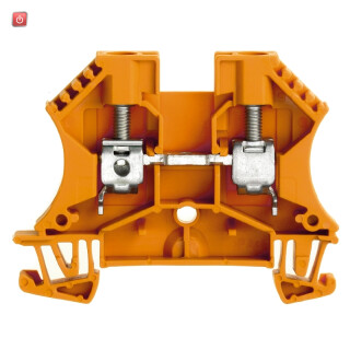 WEIDMÜLLER / 1020260000 / WDU 6 OR / Durchgangs-Reihenklemme, Schraubanschluss, orange, 6 mm², 41 A, 800 V, / EAN 4008190861278