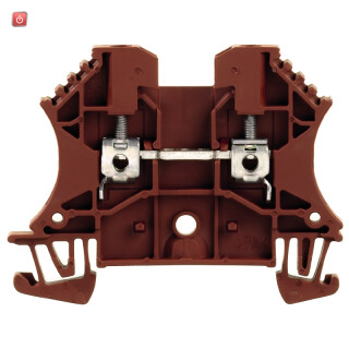 WEIDMÜLLER / 1037710000 / WDU 2.5 BR / Durchgangs-Reihenklemme, Schraubanschluss, braun, 2.5 mm², 24 A, 800 / EAN 4008190455156