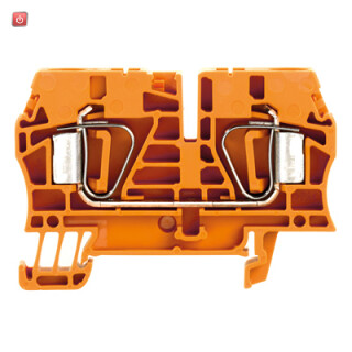 WEIDMÜLLER / 1636820000 / ZDU 6 OR / Durchgangs-Reihenklemme, Zugfederanschluss, orange, 6 mm², 41 A, 800 / EAN 4008190273651