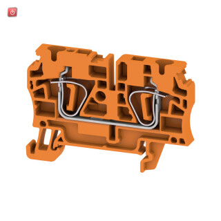 WEIDMÜLLER / 1636830000 / ZDU 4 OR / Durchgangs-Reihenklemme, Zugfederanschluss, orange, 4 mm², 32 A, 800 / EAN 4008190273668