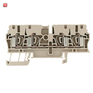 WEIDMÜLLER / 1683460000 / ZDU 2.5/4AN BR / Durchgangs-Reihenklemme, Zugfederanschluss, braun, 2.5 mm², 24 A, 800 / EAN 4008190478254