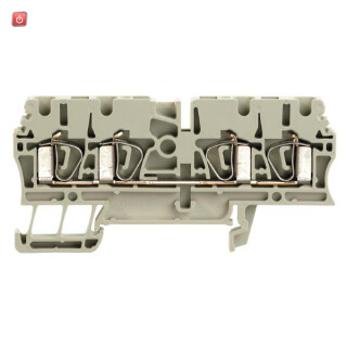 WEIDMÜLLER / 1683470000 / ZDU 2.5/4AN GR / Durchgangs-Reihenklemme, Zugfederanschluss, grau, 2.5 mm², 24 A, 800 / EAN 4008190478261