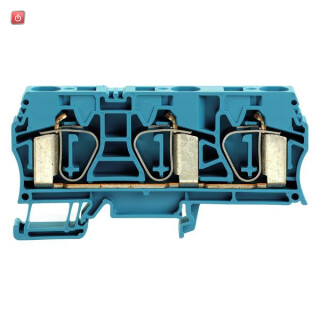 WEIDMÜLLER / 1768330000 / ZDU 16/3AN BL / Durchgangs-Reihenklemme, Zugfederanschluss, blau, 16 mm², 76 A, 800 V, / EAN 4032248122820