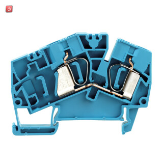 WEIDMÜLLER / 1771390000 / ZDU 6-2/2AN BL / Durchgangs-Reihenklemme, Zugfederanschluss, blau, 6 mm², 41 A, 800 V, / EAN 4032248143122